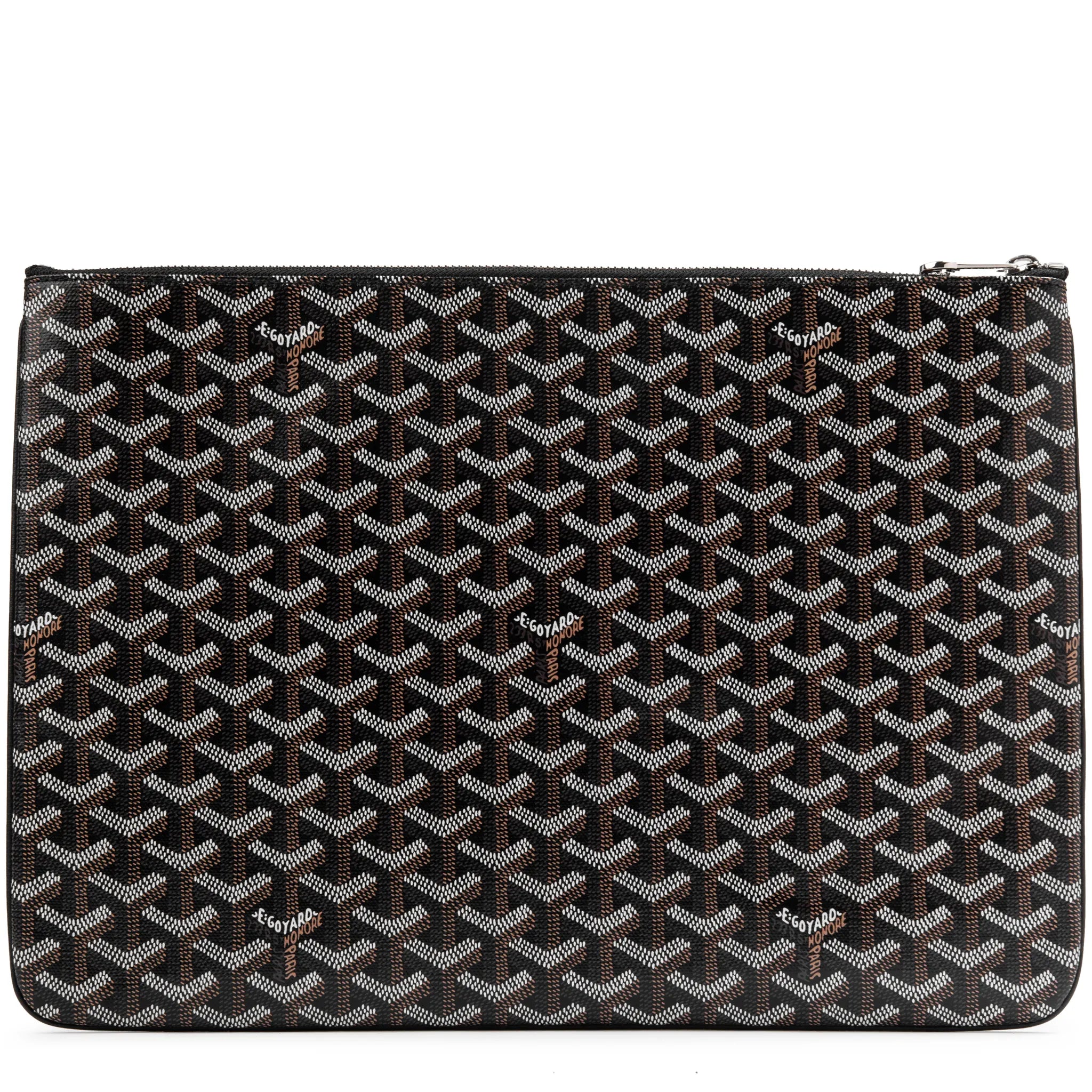 Front view of Goyard Senat Pouch MGM Black
